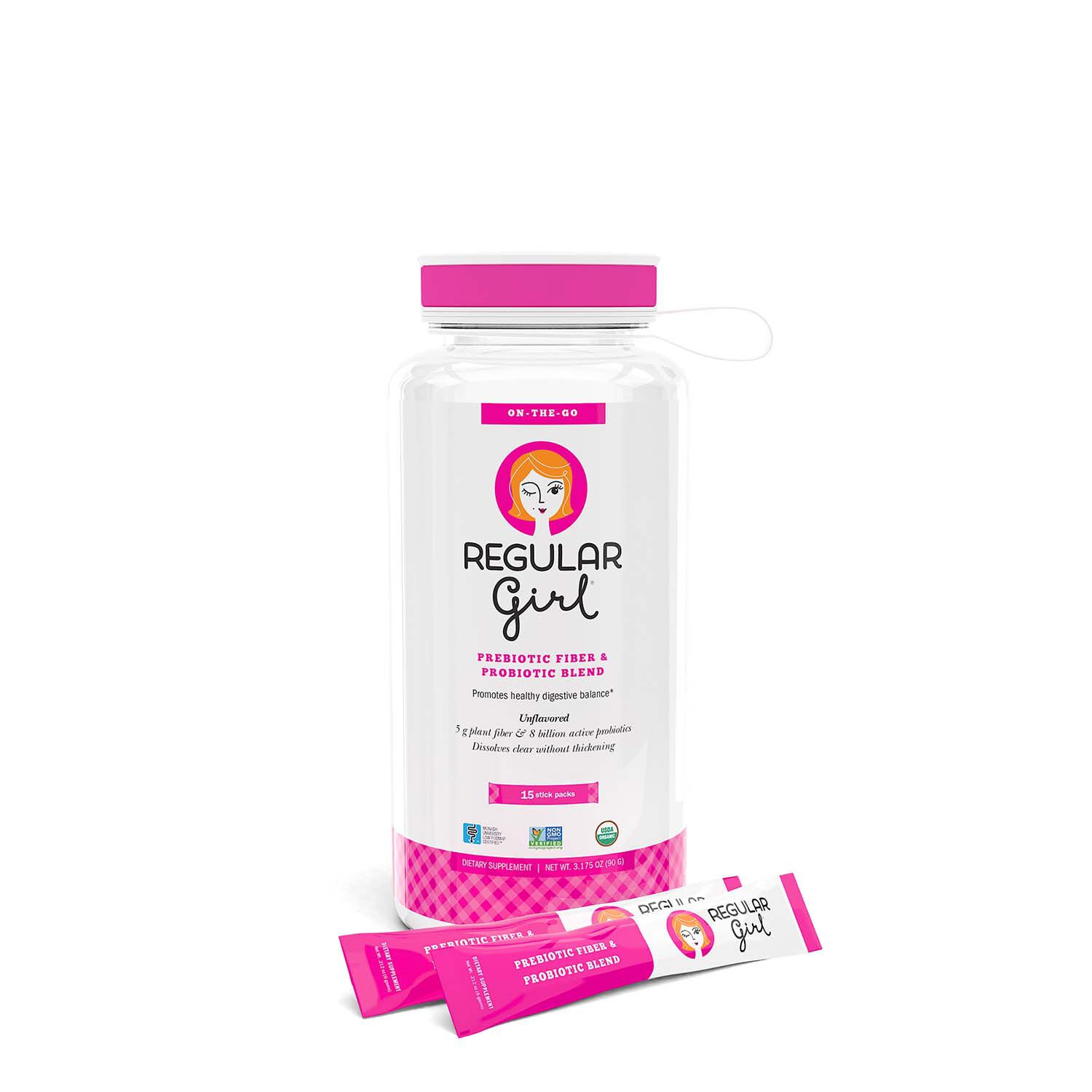 Regular Girl Prebiotic Fiber and Probiotic Supplement Healthy